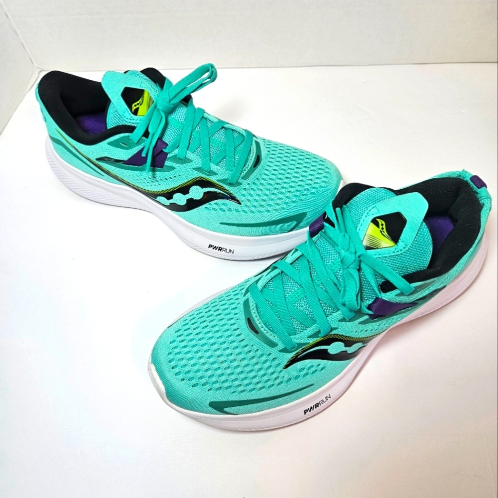 Saucony PWC Run Ride Fifteen Women's 9 Mint/Acid - Picture 3 of 14